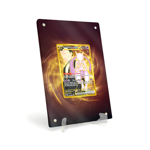 Akrylové pouzdro s rozšířenou ilustrací Pokemon Team Rockets Mewtwo ex Destined Rivals DRI 240