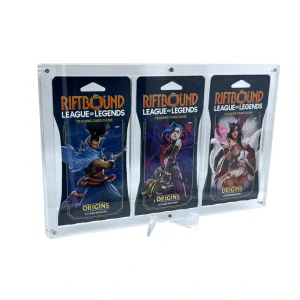 Akrylové pouzdro na 3x booster League of Legends Riftbound sleeved booster pack