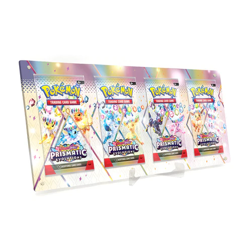 Akrylové pouzdro s rozšířenou ilustrací Pokemon boostery 4x Prismatic Evolutions