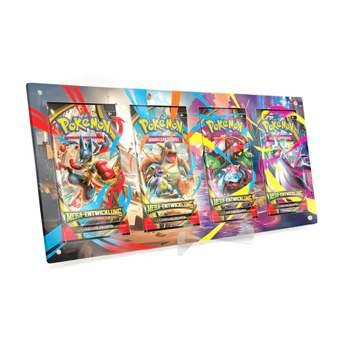 Akrylové pouzdro s rozšířenou ilustrací Pokemon boostery 4x Mega Evolution