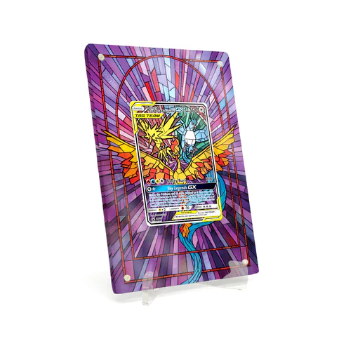 Akrylové pouzdro s rozšířenou ilustrací Pokemon Moltres-Zapdos-Articuno-GX Sun-Moon Promos (SMP) #SM210