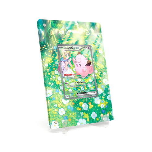 Akrylové pouzdro s rozšířenou ilustrací Pokemon Lillie's Clefairy ex Journey Together JTG #184