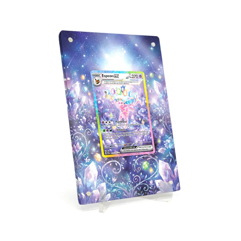 Akrylové pouzdro s rozšířenou ilustrací Pokemon Espeon ex Prismatic Evolutions PRE #155