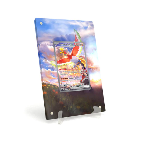Akrylové pouzdro s rozšířenou ilustrací Pokemon Ethan's Ho-Oh ex Destined Rivals DRI 230