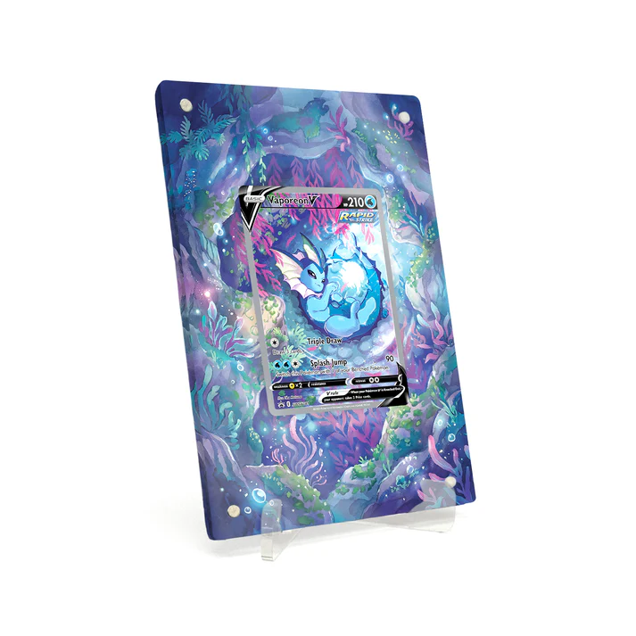 Akrylové pouzdro s rozšířenou ilustrací Pokemon Vaporeon V Sword & Shield Promos #SWSH181