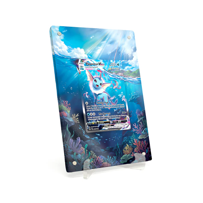 Akrylové pouzdro s rozšířenou ilustrací Pokemon Vaporeon VMAX Sword & Shield Promos #SWSH182
