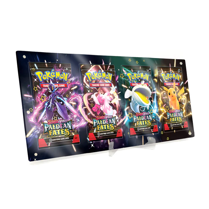 Akrylové pouzdro s rozšířenou ilustrací Pokemon boostery 4x Paldean Fates