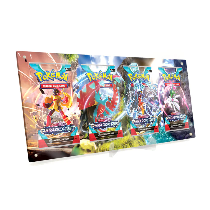 Akrylové pouzdro s rozšířenou ilustrací Pokemon boostery 4x Paradox Rift