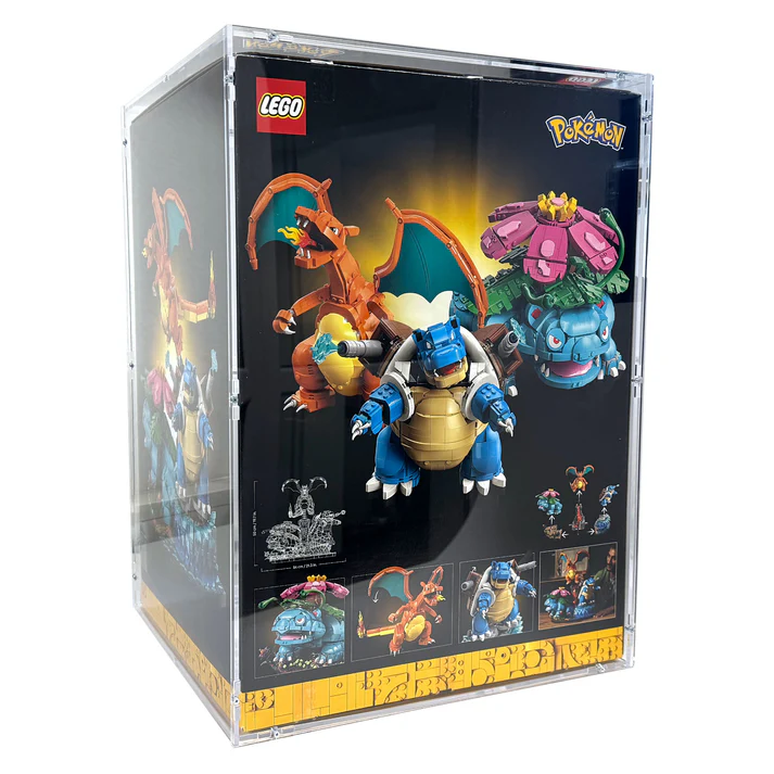 Akrylový box Lego Pokemon 72153 Venusaur, Charizard and Blastoise